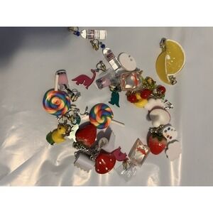 12 Lot Clip on Earrings, Lots of Personality Lollipops, Toilet Paper, Ducks.Dino